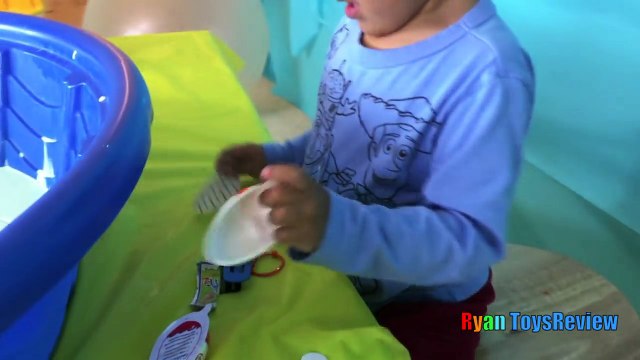 SURPRISE TOYS CHALLENGE IN SLIME Paw Patrol Disney Cars Batman Dump Truck Kinder Surprise Egg