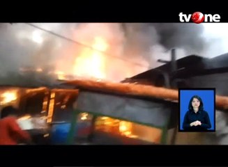 Kebakaran Besar Hanguskan 10 Rumah dan 2 Orang Terluka