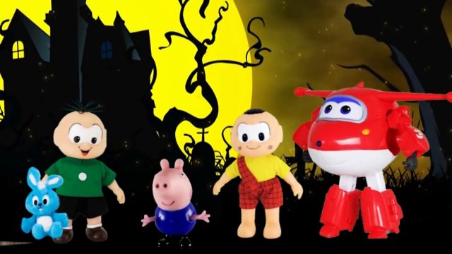Sansão da Monica fica gigante e ataca Cebolinha George pig Jett super wings toykids-qRgVGN8GmFw