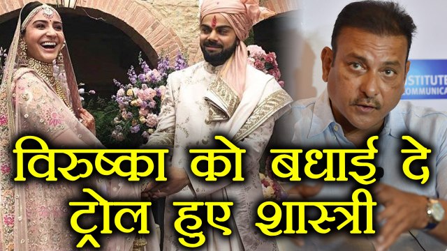 Virat Kohli - Anushka Sharma Wedding: Ravi Shastri trolled for wishing the couple | वनइंडिया हिंदी