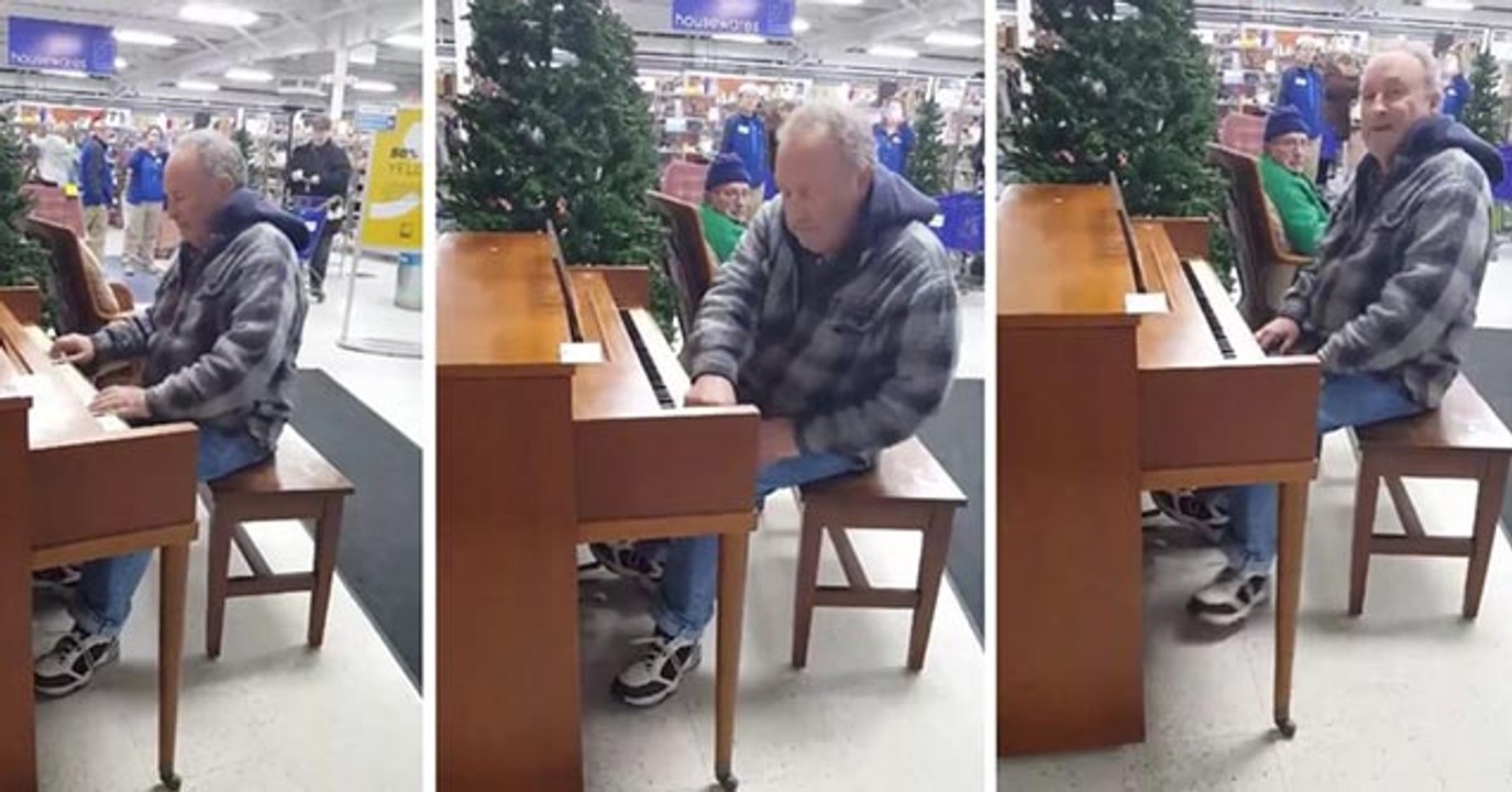Amazing Older Man Kills Old Time Piano In Thrift Store