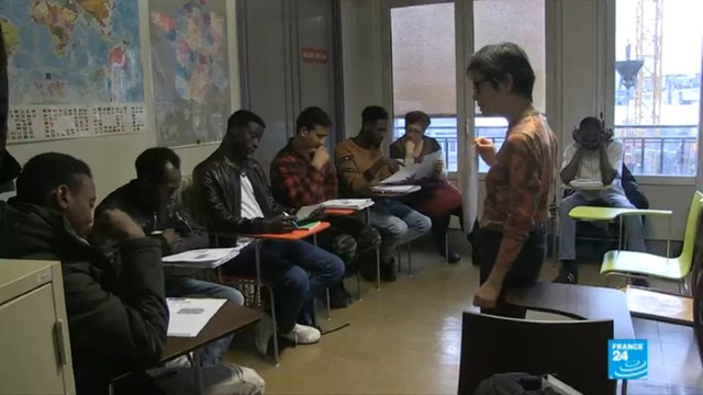 Les cours de l''Alliance française, une porte d''entrée nécessaire pour les réfugiés