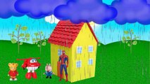 Peppa Pig George Pig Spiderman homem aranha Jett super wings Daniel Tigre chuva monstro do lago-8IXy_A6rVQQ