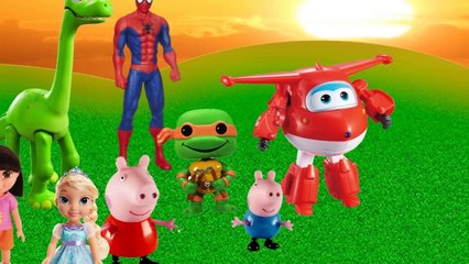 Peppa Pig Venom George Pig Dora Elsa Bom dinossauro super wings tartaruga ninja em pokemon-0p4epLYsg54