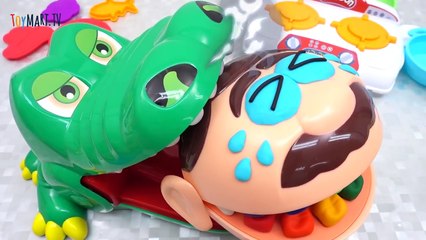 Do Not Make A Crocodile Angry~! Play Doh Sizzlin' Stovetop Crocodile Dentist-V6tHJaq4xSY