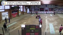 Premier tour, tir rapide en double, Club Elite Masculin, J7, CRO Lyon contre Balaruc-les-Bains, décembre 2017