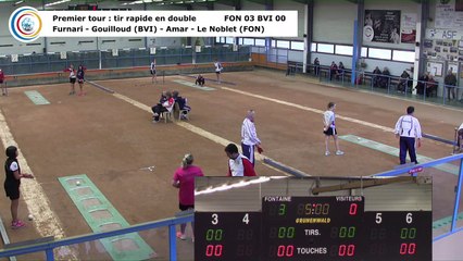Premier tour, tir rapide en double, Club Elite Féminin, J2 play-off, Fontaine contre Bièvre Isère, décembre 2017