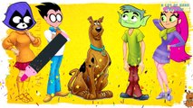 Teen Titans Go! Transforms into Scooby Doo Charers | Fun Coloring Videos For Kids