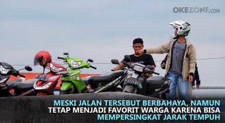 Akses Jalan Putus Akibat Rob, Warga Bertaruh Nyawa Tiap Hari