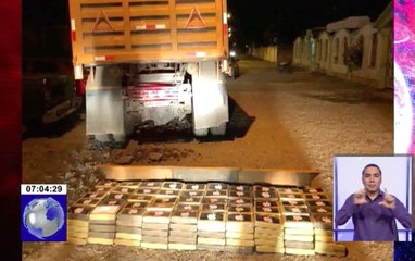 Volquete que transportaba gran cargamento de droga fue interceptado en vía Guayaquil-Machala