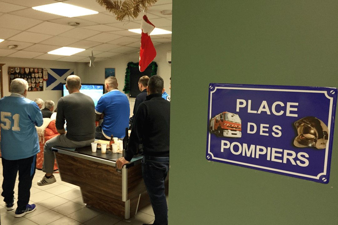 Lyon-OM avec l'Amicale des sapeurs pompiers de Monteux