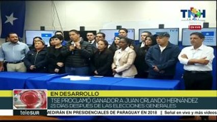 Defiende equipo del pdte. Hernández anuncio del TSE hondureño