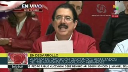 Alianza hondureña desconoce resultado del TSE en la presidencial