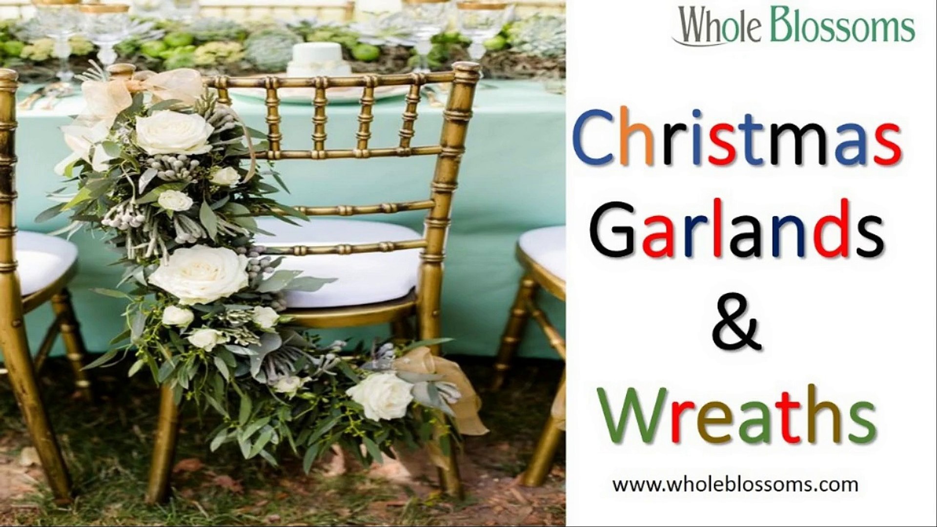 Christmas Garlands Wreaths Wwwwholeblossomscom Video - 