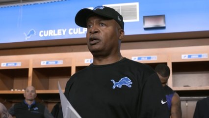 Lions head coach Jim Caldwell's post-game locker room speech