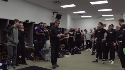 Ravens head coach John Harbaugh's post-game locker room speech