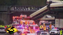 Amtrak train derails over cars in Washington / USA