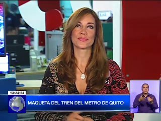 Maqueta en tamaño real del tren del metro de Quito