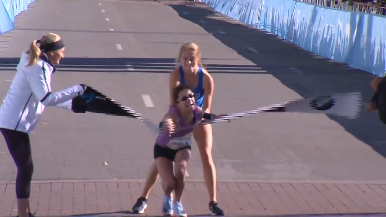 17-Year-Old Makes Sure Marathoner Crosses The Finish Line