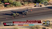 Scottsdale officer injured in crash while investigating another crash