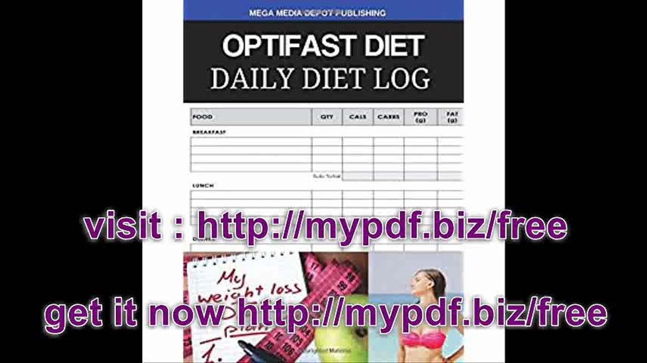 Optifast Diet Daily Diet Log