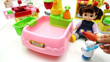 Baby Doll Washing Vegetables Kitchen Sink Toy for Kids with KONGSUNI PORORO-uFGeoBycQlI