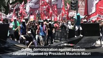 Argentina pension protesters clash with police in Buenos Aires