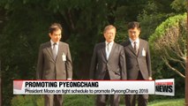 Pres. Moon goes full on 'Promoting Pyeongchang Olympics' mode