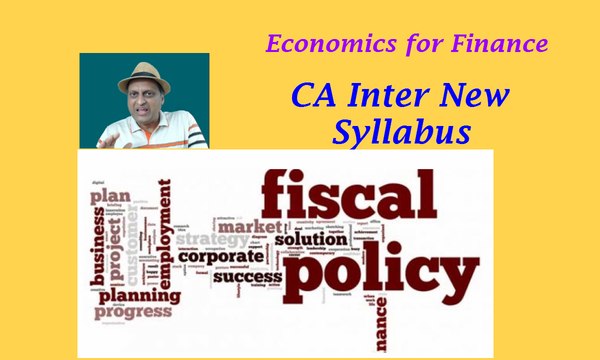Fiscal Policy - Meaning and Objectives. Economics for finance. CA Inter economics