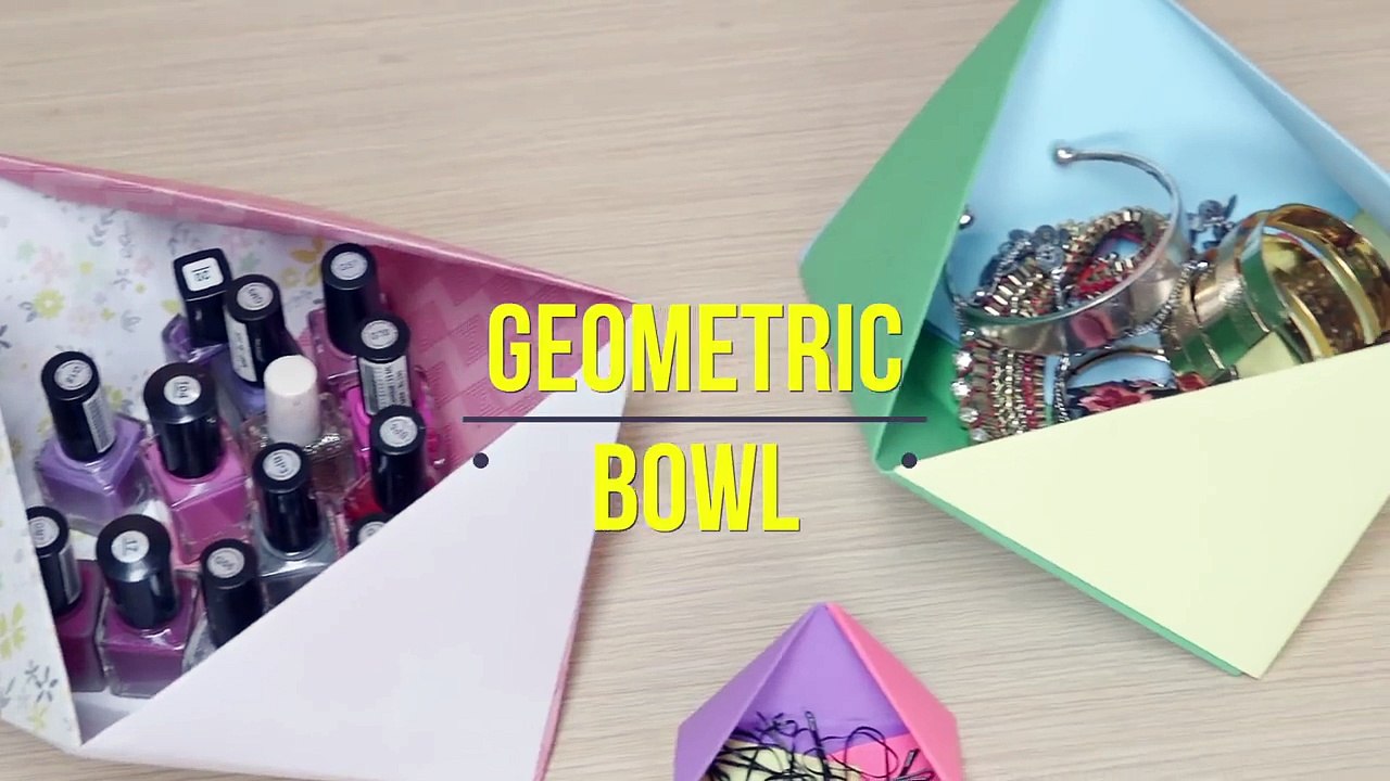 DIY Origami Geometric Paper Bowl _ Paper CraftjzH6Oirxg4 Video