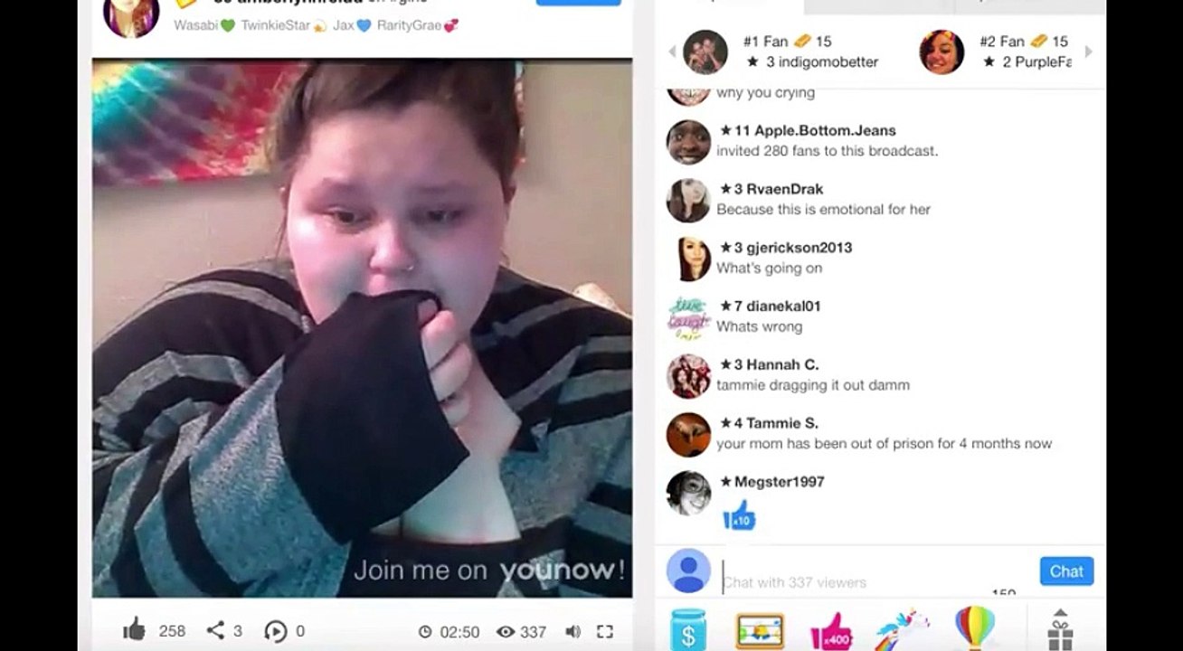 Amberlynn Reid YouNow 12/14/2017--Part 2: Aunt Tammie has Good News!