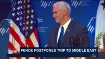 i24NEWS DESK | Pence postpones trip to Middle East | Tuesday, December 19th 2017