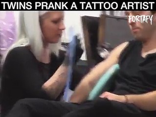 Twins Prank A Tattooist