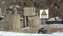 Kars'ta Hidro Elektrik Santrali Barajı Dondu