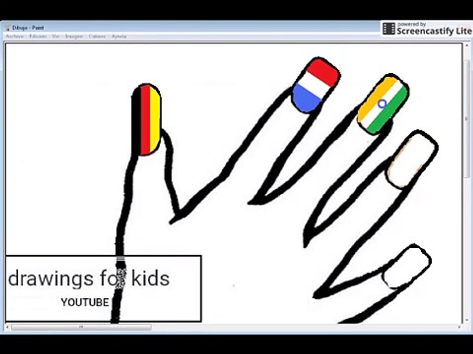 How to paint nice nail art for girls with flags and song