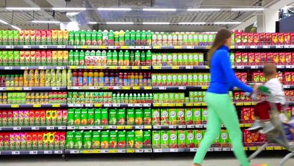 Bad Kid vs GIANT DINOSAUR in SUPERMARKET Learn Colors & Johny Johny YES PAPA Nursery Rhymes for Kids