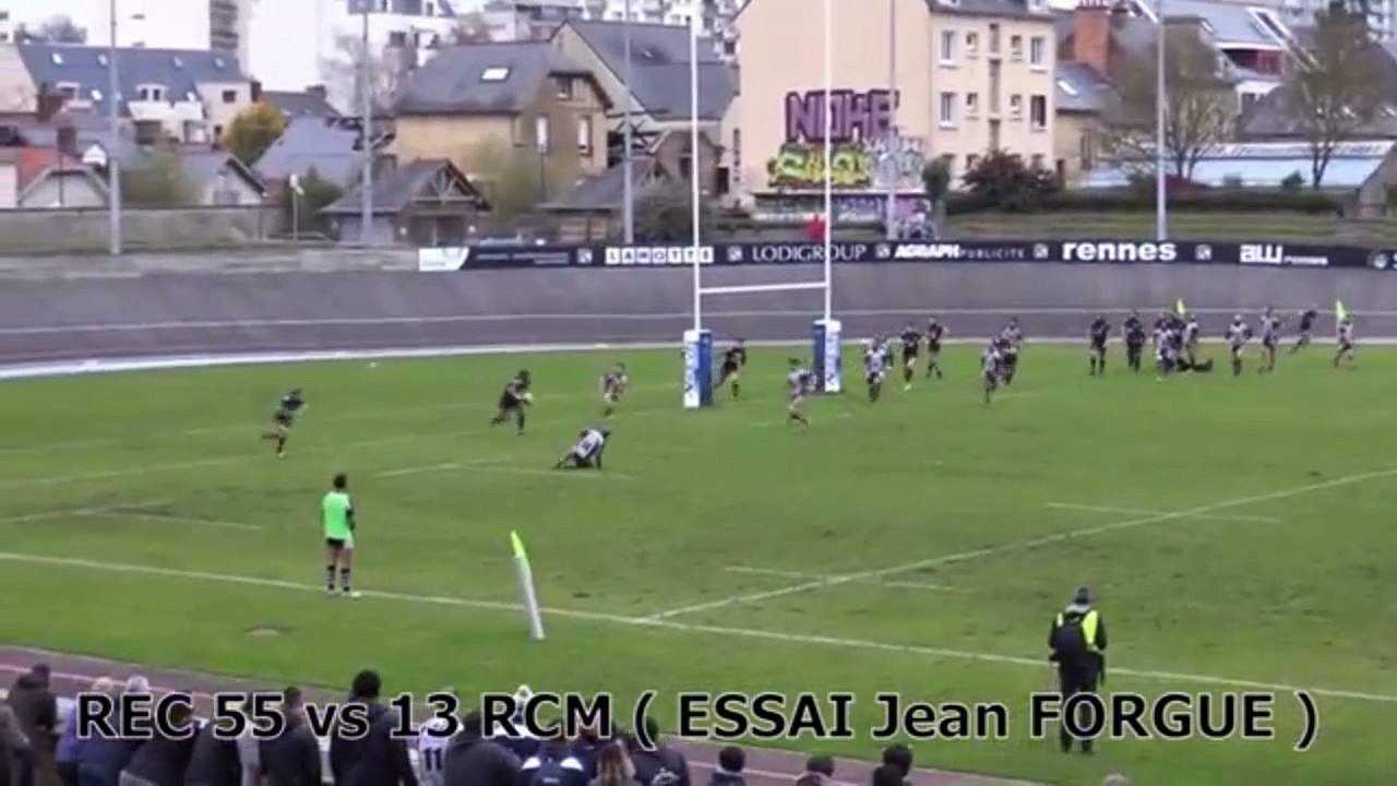 L'essai de 100m du REC en Fédérale 2 contre Chartres