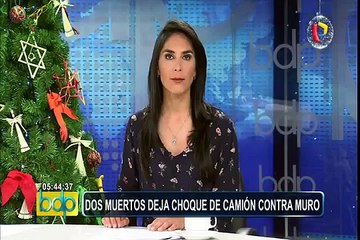 Tacna: dos muertos deja choque de camión contra muro de concreto