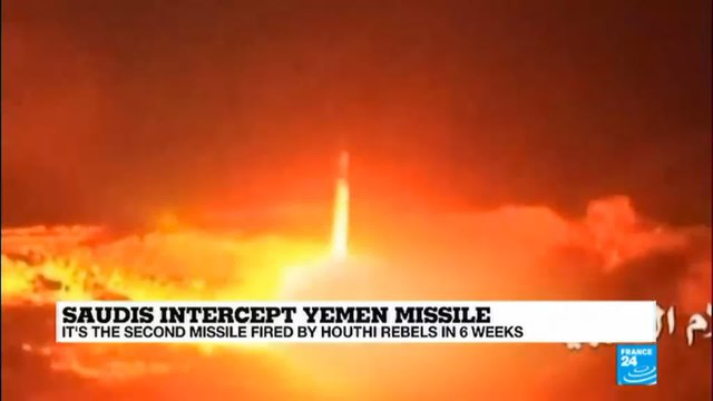 Saudi Arabia: Army intercepts missile fired by Houthis from Yemen, aiming at a royal palace in Riyadh