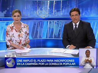 CNE amplió el plazo para inscripciones en la campaña por la consulta popular