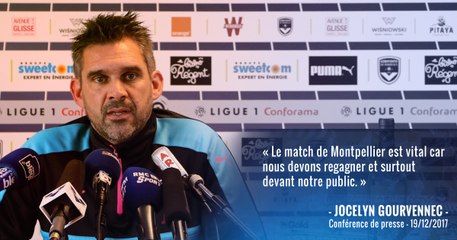 Jocelyn Gourvennec s'exprime avant d'affronter Montpellier