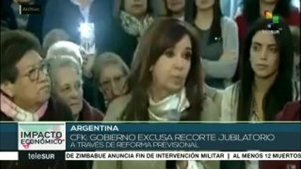 CFK: gobierno excusa recorte jubilatorio con la reforma previsional