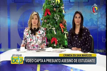 Crimen en San Marcos: video capta a presunto asesino de estudiante