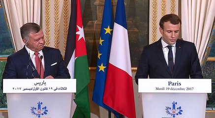 Déclaration conjointe du Président de la République Emmanuel Macron avec le Roi de Jordanie Abdallah II