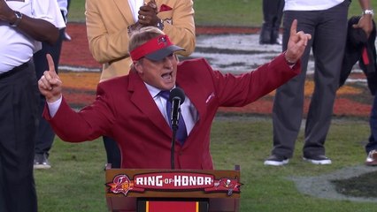 Jon Gruden gets inducted into the Buccaneers Ring of Honor