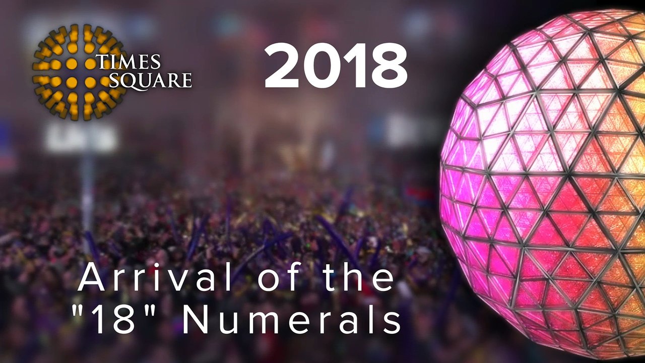 New Year's Eve Numerals "18" Delivered in Times Square
