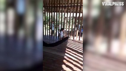 Thai Boy Living In Wooden Cage For Five Years