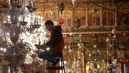Belén se prepara para la Navidad en medio de una gran tensión