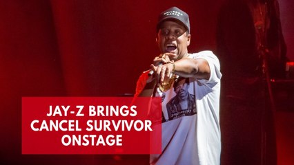 Jay-Z halts show to bring woman who beat cancer twice onstage