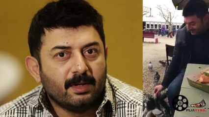 Aravindswamy shared his food with birds